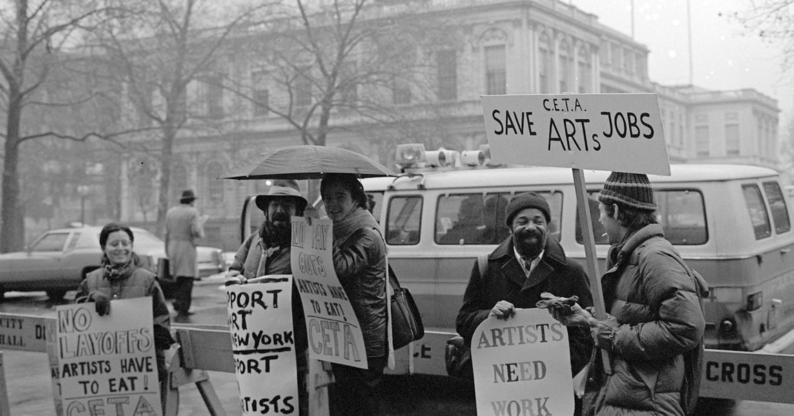 Акція протесту художників в Нью-Йорку. 1978. Фото: Blaise Tobia