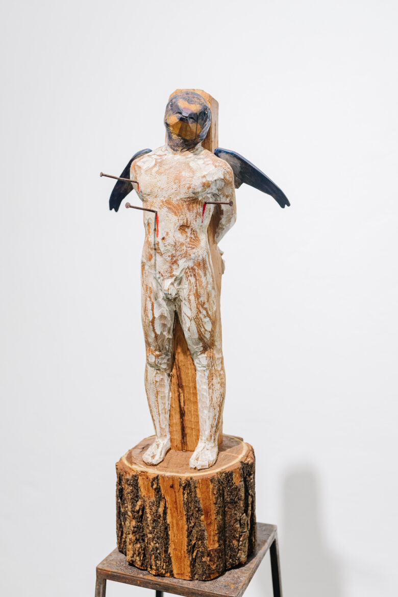 «Oreneta», 2017Acacia wood, iron.65x20x20 cm.