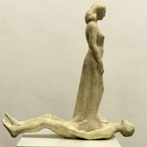 Woman and Man 2021 Glazed ceramic 42x43x12 cm.