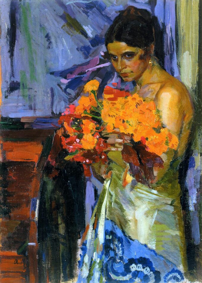 Олександр Мурашко «Жінка з квітами»
