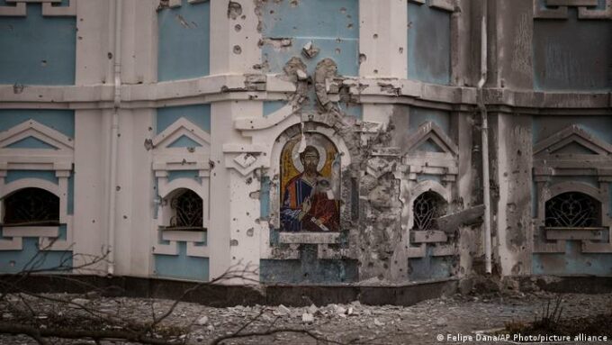 Одна з пошкоджених російськими обстрілами церков у Харкові @dw