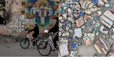 Залишки зруйнованої мозаїки в Макарові передали до НАОМА для реставрації