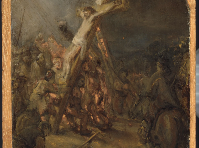 Рембрандт ван Рейн, «Воздвиження хреста» @artnews