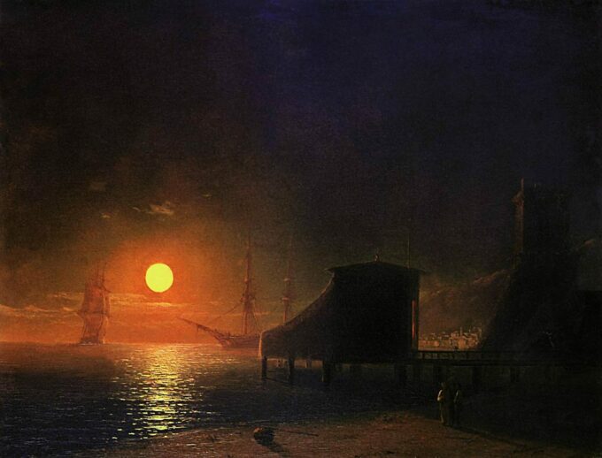 Іван Айвазовський,«Феодосія. Місячна ніч», 1852 рік.