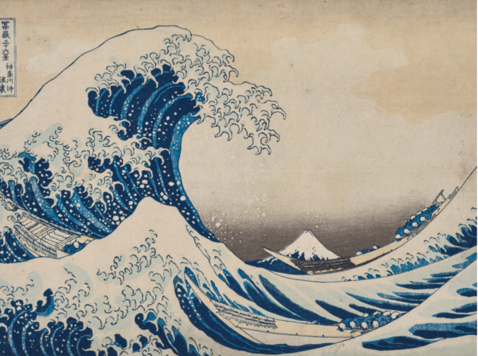 Гравюра «Велика хвиля Канаґави» японського художника Кацусіки Хокусая